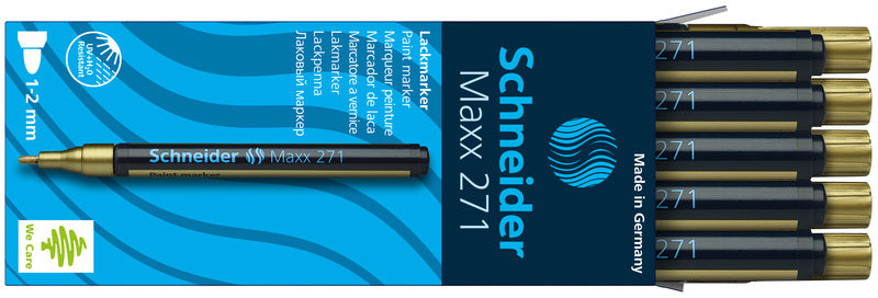 Schneider Lakmarker Maxx 271 1-2Mm Goud 10 Stuks