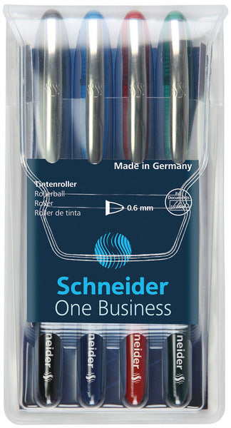 Schneider S-183094 Rollerball One Business 0,6Mm Etui 4 Stuks