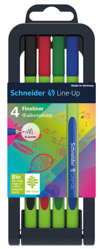 Schneider S-191094 Fineliner Line-Up 0,4Mm Assorti 4 Stuks