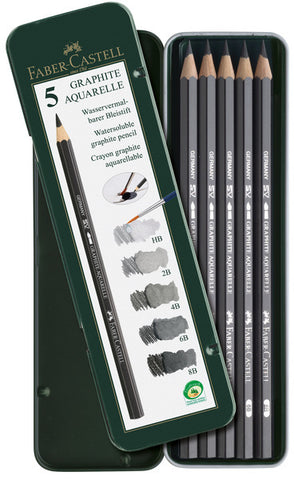 Faber Castell Fc-117805 Aquarelpotlood Faber-Castell Graphite Etui A 5 Stuks