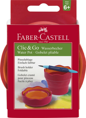 Faber Castell Fc-181517 Watercup Clic &Amp; Go Roze/Oranje