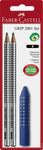 Faber Castell Fc-185297 Potlood Grip 2001 2 Stuks Met Gum