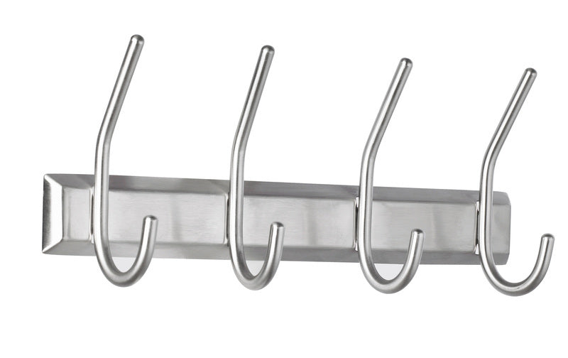 Alco Al-2841 Wandgarderobe Zilver 4 Haken Incl. Bevestigingsmateriaal