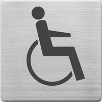 Alco Al-450-4 Pictogram Rvs 90X90X1Mm - Wc Gehandicapten -