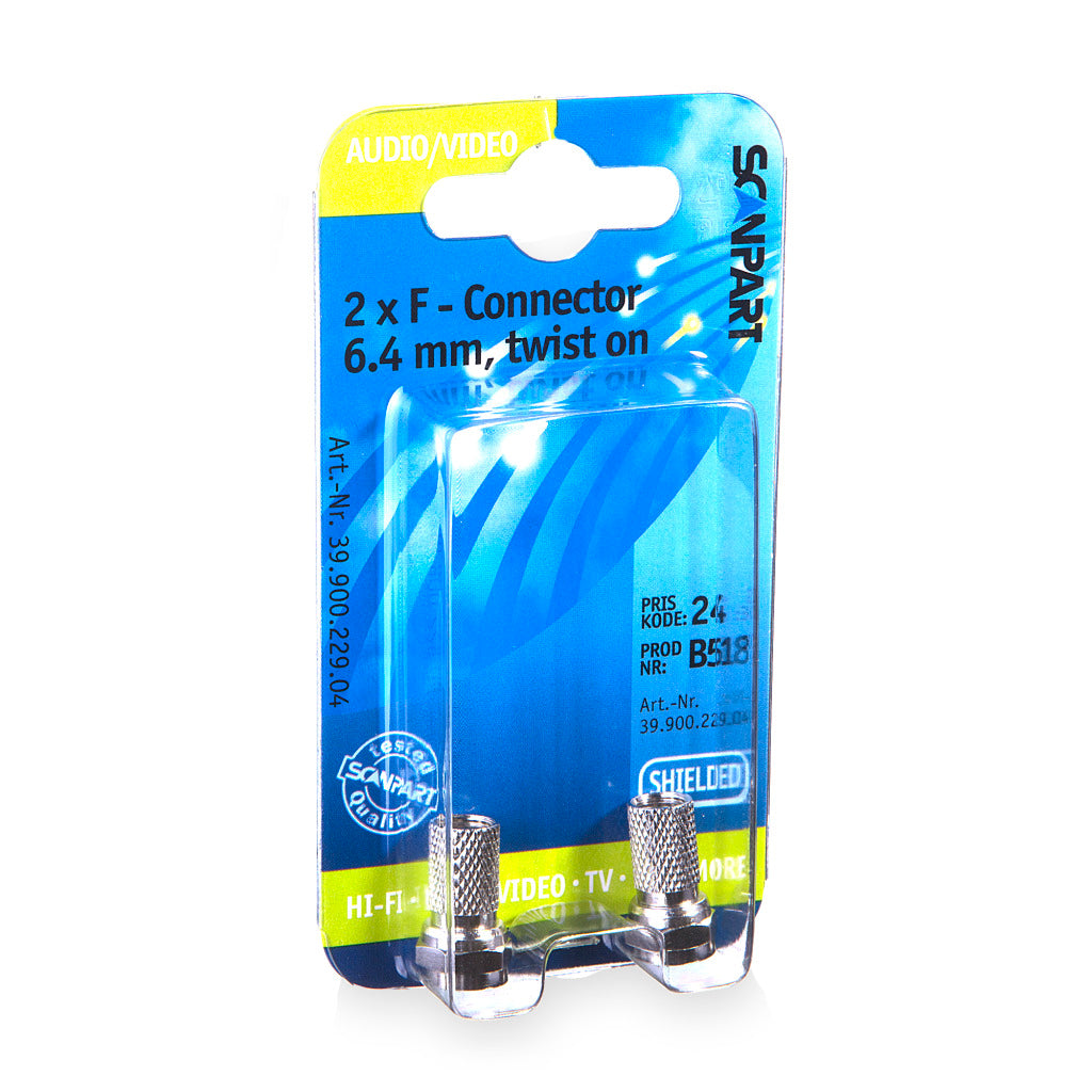 Scanpart F Connector 6.4(M) Schroefbaar A2