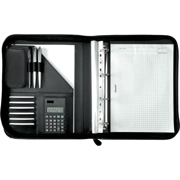 Juscha Ju-30040 Conferentiemap Alassio Riccione Kunstleer Finetouch A4 Zwart