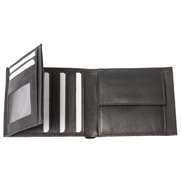 Alassio Ju-42246 Portefeuille 10X12X2Cm Leer Zwart