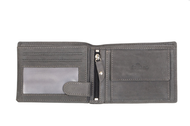 Juscha Ju-47254 Portefeuille Horizontaal Rfid Pride And Soul. Grijs Leer.