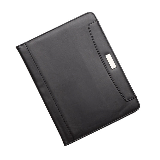 Juscha Ju-96086 Schrijfmap Alassio Mares A4 Kunstleer Zwart Notablok Rekenmachine 33X26X2,5Cm