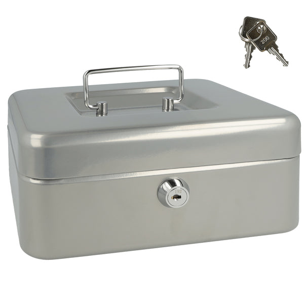 Westcott Ac-E51001-Zi Geldkist 200X161X90Mm Zilver, Kunststof Inzet Met 3 Vakken