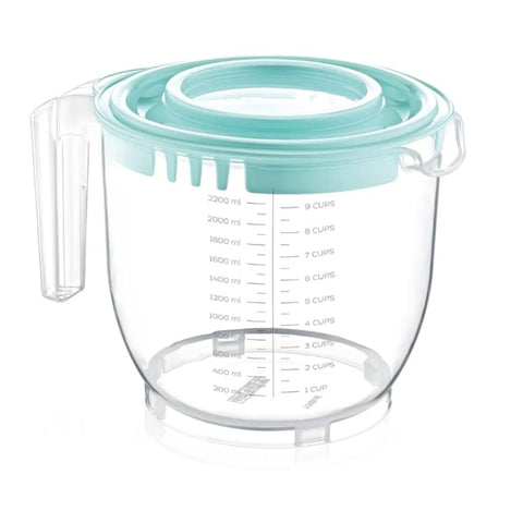 Overige Merken Maatbeker 2200 Ml Mint/Transparant