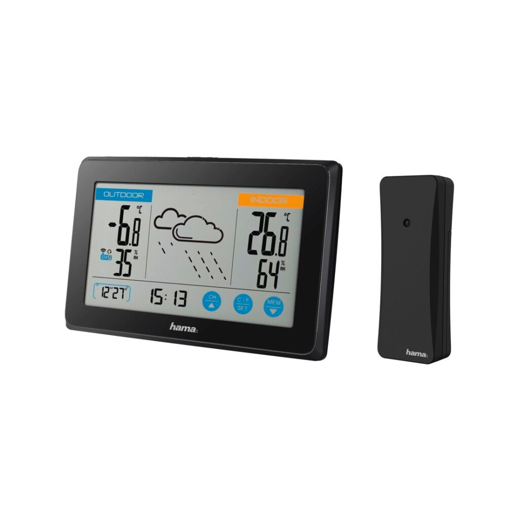 Hama Weerstation Touch Zwart