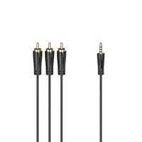 Hama Verbindingskabel 3,5-Mm-Jack-Stekker 4-Pol. - 3 Cinch-Stekker 1,5 M