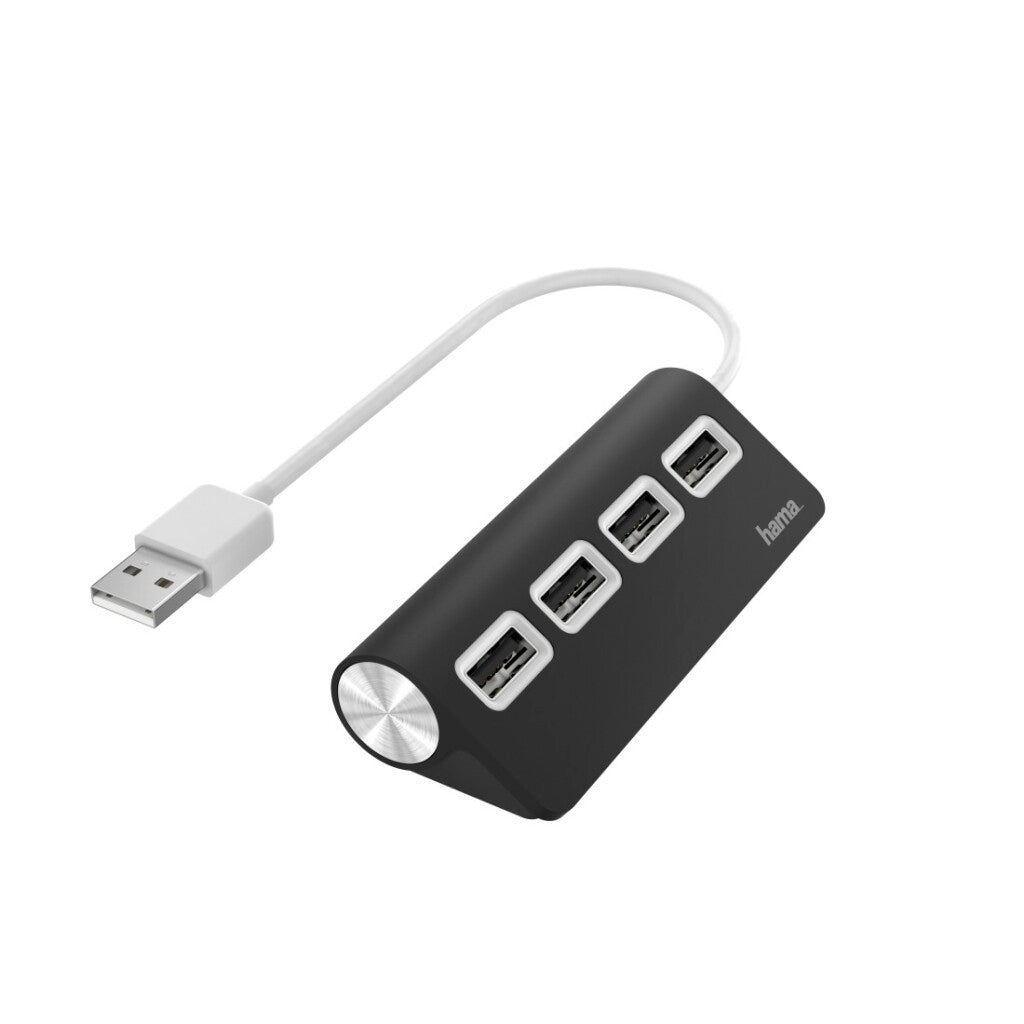 Hama Usb-Hub 4-Poorts Usb 2.0 480 Mbit/S Zwart