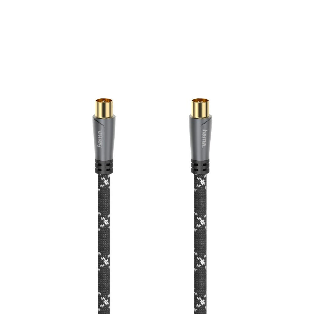 Hama Antennekabel Coax-Stekker - Coax-Koppeling Metaal Verguld 1,5 M 120 Db