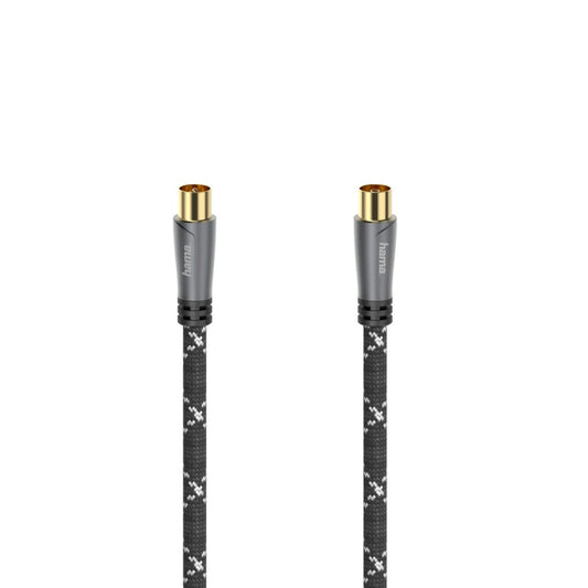 Hama Antennekabel Coax-Stekker - Coax-Koppeling Metaal Verguld 1,5 M 120 Db