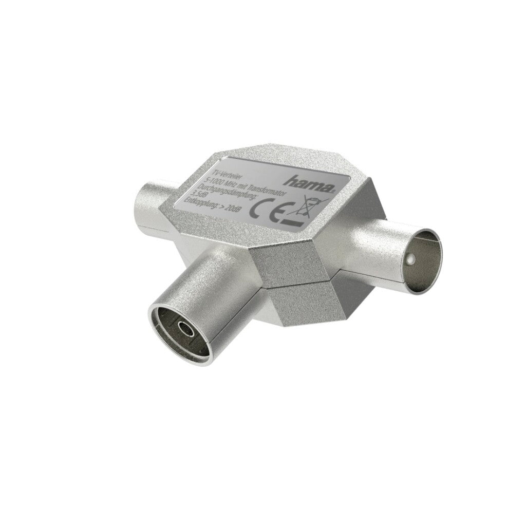 Hama Antenneverdeler Coax-Koppeling - 2 Coax-Stekkers Metaal