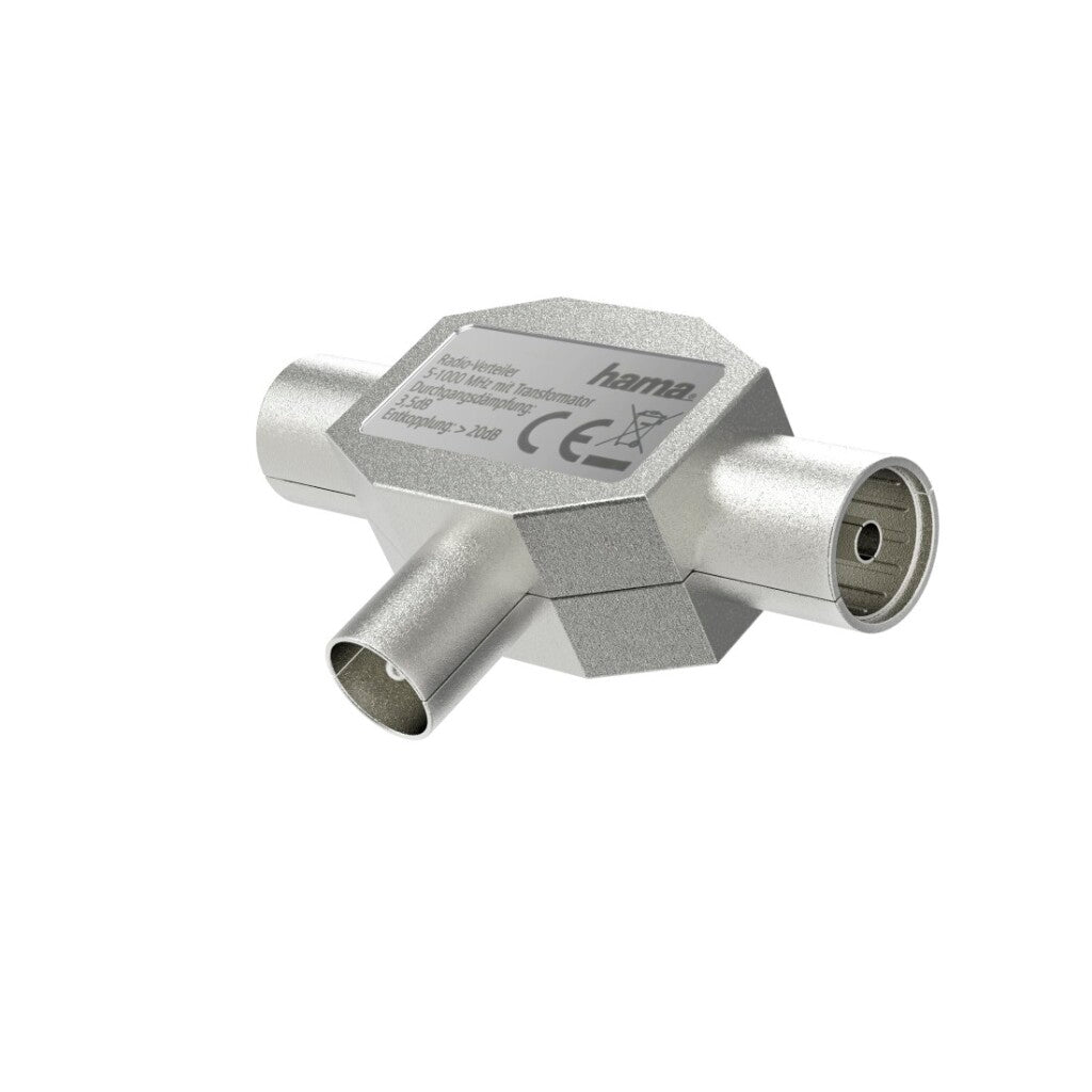 Hama Antenneverdeler Coax-Stekker - 2 Coax-Koppelingen Metaal