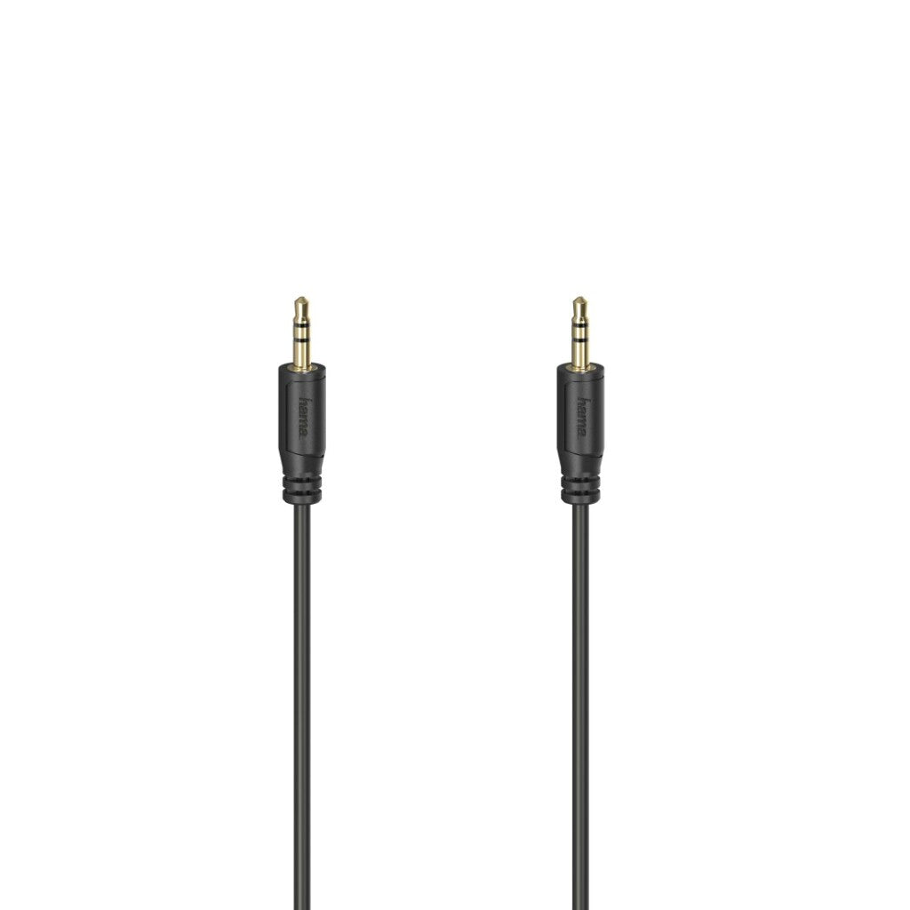 Hama Audiokabel Flexi-Slim 3,5-Mm-Jack-Stekker Verguld Zwart 0,75 M