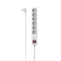 Hama Stekkerdoos 6-Voudig Overspanningsbeveiliging Schakelaar 1,4 M Wit