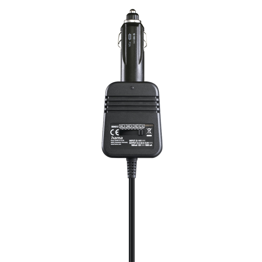 Hama Netadapter Voor Auto Instelbaar 1000Ma 12W Max. 12V Gest. 8 Adapters
