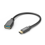 Hama Usb-Adapterkabel Otg Usb-C-Stekker - Usb-A-Aansluiting 15 Cm Zwart