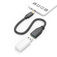 Hama Usb-Adapterkabel Otg Usb-C-Stekker - Usb-A-Aansluiting 15 Cm Zwart