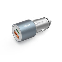 Hama Auto-Snellader 1X Usb-C Pd 1X Usb-A Qc 38 W Metaal