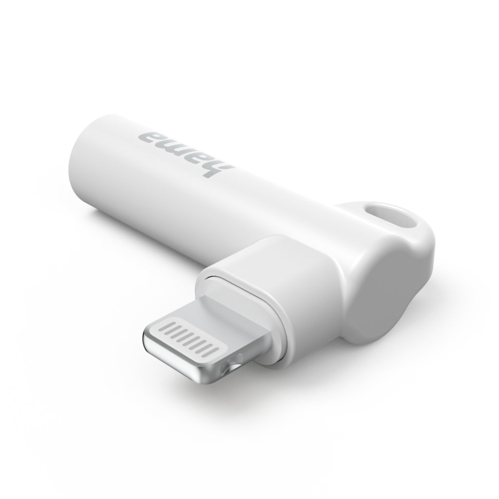 Hama Aux-Adapter 90&Deg; Hoekstekker Lightning Wit