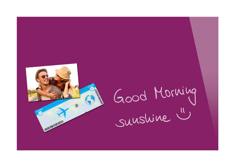 Sigel Si-B1204 Glasmagneetbord Be!Board Cyclaam 600X400X9Mm Incl. 2 Magneten