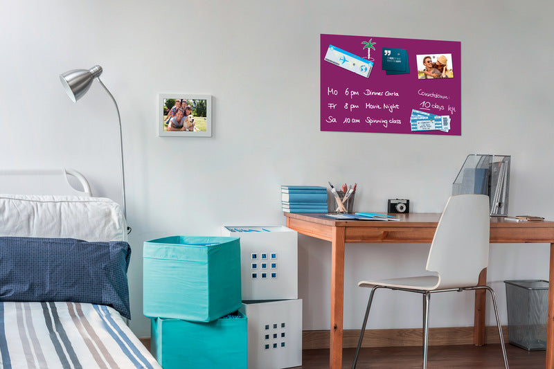 Sigel Si-B1204 Glasmagneetbord Be!Board Cyclaam 600X400X9Mm Incl. 2 Magneten