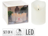 Led Kaarsen 5X7 Cm - Set  Van 4 - Met Timer