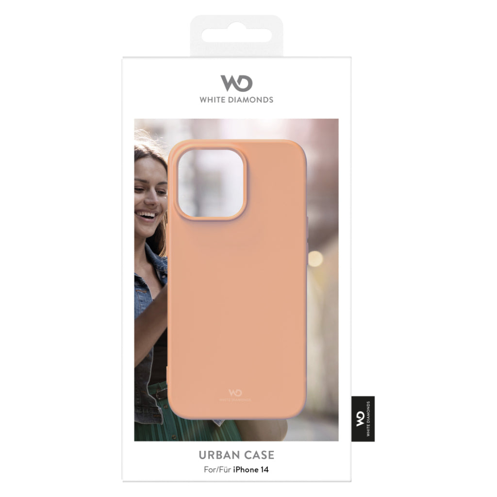 White Diamonds Urban Case Cover Voor Apple Iphone 14 Abrikoos