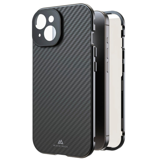 Black Rock 360 Glas Cover Voor Apple Iphone 15 Real Carbon