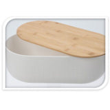 Broodtrommel Met Bamboe Deksel - 35X19X12 Cm