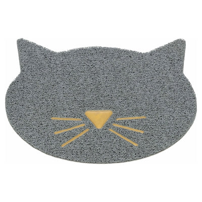 Trixie Kattenbakmat Kattenkop Pvc Lichtgrijs 60X50 Cm