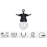 Lichtsnoer Met 10 Led Filament Lampen - Voor Buiten