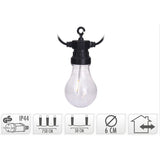 Lichtsnoer Met 10 Led Filament - Diameter 6Cm