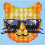 Diamond Dotz Diamond Painting Cool Cat 10X10 Cm