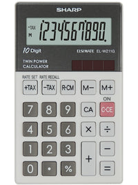 Citizen Sh-Elw211Ggy Calculator Sharp Elw211Ggy Grijs Hand 10 Digit