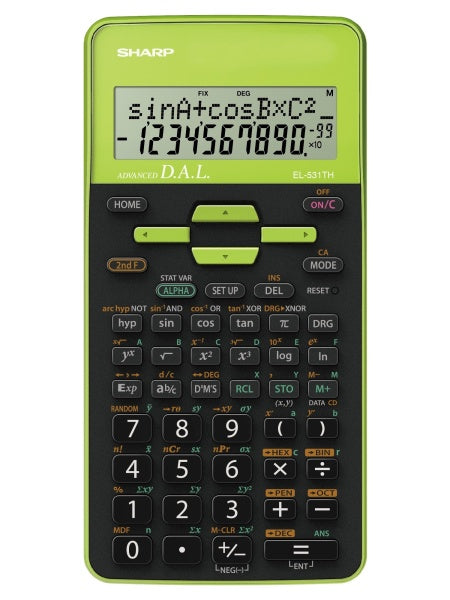 Citizen Sh-El531Thgr Calculator Sharp El531Thgr Zwart-Groen Wetenschappelijk