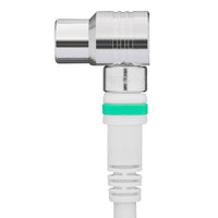 Technetix Tn-Rla 21-10-S Coaxkabel Male - Female Haaks 90° 10 M Wit/Zilver