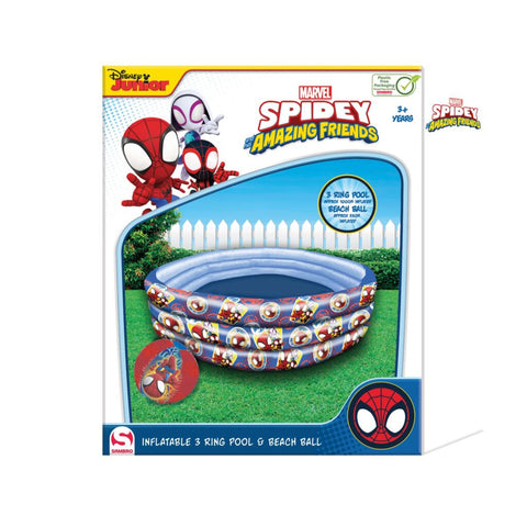 Disney Spidey And Friends 3 Rings Zwembad + Strandbal Donkerblauw/Rood