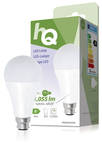 Hq Lb22A67001 A67 B22 12W (75W) Led-Lamp