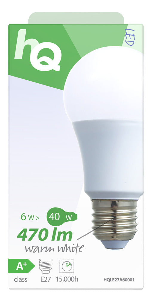 Hq Hqle27A60001 Led-Lamp A60 E27 6,5 W 470 Lm 2 700 K