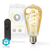 Nedis Wifilrt10St64 Smartlife Led Filamentlamp Wi-Fi E27 360 Lm 4.9 W Warm To Cool White 1800 - 6500 K Glas Android&Trade; / Ios St64