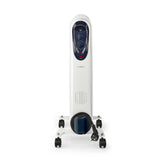 Nedis Htoi30Wt7 Mobiele Olieradiator 600 / 900 / 1500 W 7 Vinnen Instelbare Thermostaat 3 Warmte Standen Omvalpreventie Wit