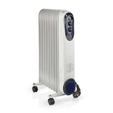 Nedis Htoi30Wt9 Mobiele Olieradiator 800 / 1200 / 2000 W 9 Vinnen Instelbare Thermostaat 3 Warmte Standen Omvalpreventie Wit