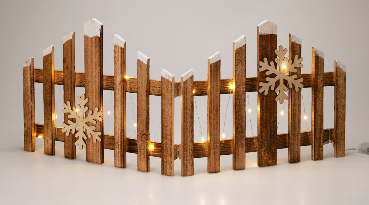 Kersthek 76Cm - Met Led Verlichting - Hout