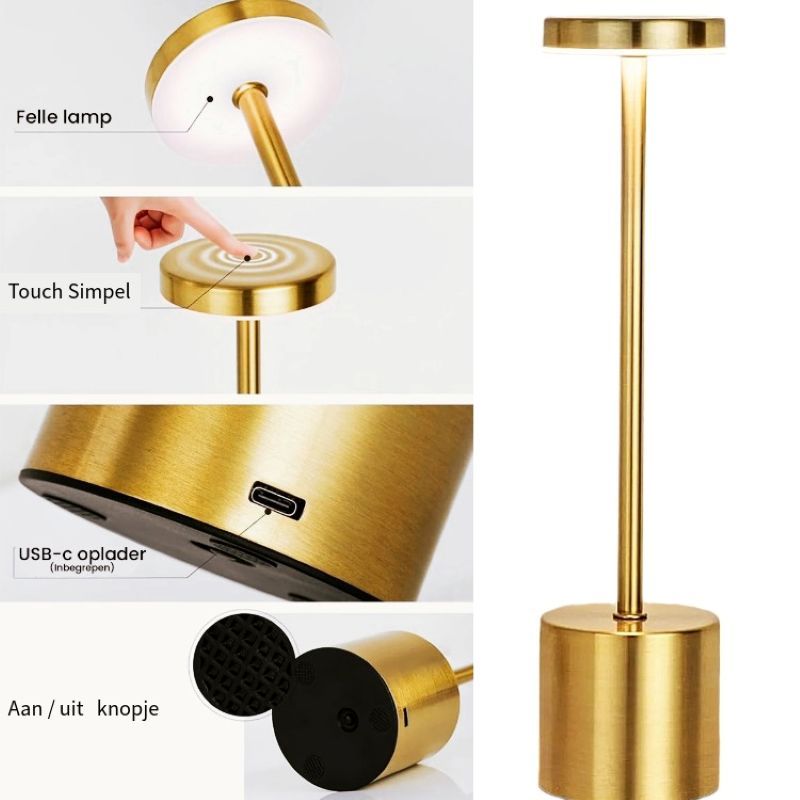 Tafellamp - Touchlamp - Dimbaar - Usb